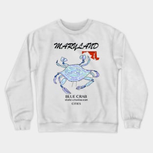 Maryland Blue Crab, Cities Crewneck Sweatshirt